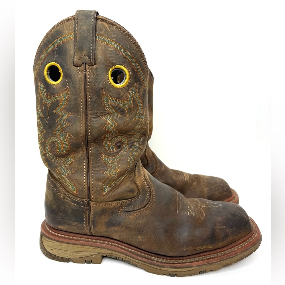 Double H Men's Elijah 12" Leather Comp Safety Toe Pull On Work Boots Size 11 D